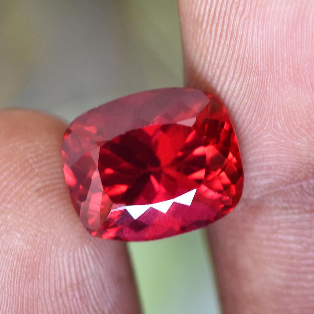 13x11mm Cushion Shape CERTIFIED Natural Red Ruby Loose Gemstone For Collectors