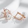 Punk Spider Pearl English Earrings For Women Fashion  Rose Gold  Color Mix Party Accessories Retro Jewelry