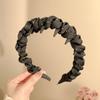 1/2/3pcs Pleated Fabric Headband for Woman Korean Rhinestones Toothed Non-slip Hair Band Able Girl Makeup Head