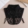 Girls Hollow Out Lace Shirt Detachable Fake Collar Shirt Lapel Blouse Top Adjustable Women Clothes Ladies False Collar Decor