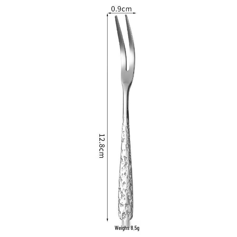 

ZISIZ Stainless Steel Fruit Forks with Ice Crack Pattern