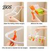 Plastic Clothing Clip Clothes Drying Rack with 12 Clips, Heavy Duty Rotatable Compact Solution Foldable Hanger, Anti-Slip Organizer for Underwear And