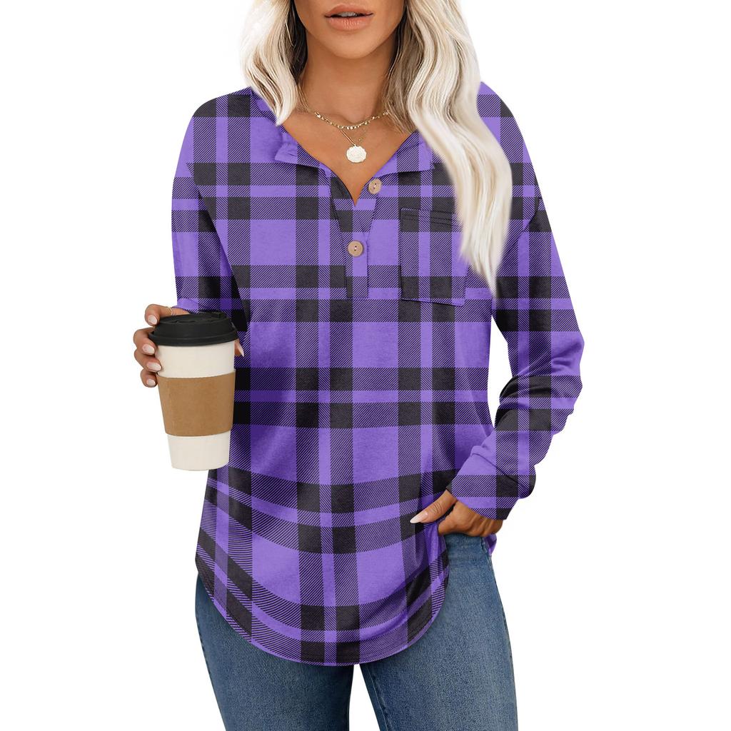 Women's Retro Printed Fashionable Long-sleeved Top