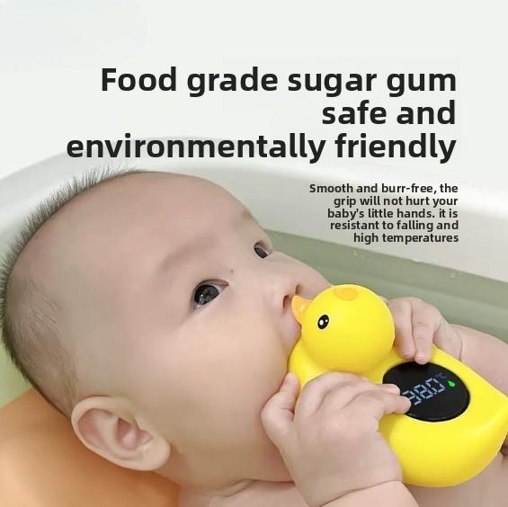 1 Stück Thermometer Kleine Gelbe Ente Baby Badewanne Dusche Wasserthermometer Babysicher Temperatursensor Schwimmend Wasserdicht Baby