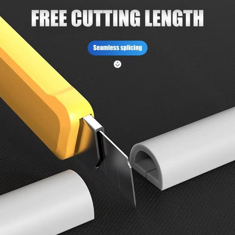 1m Long Cable Management Cover Wall Cord Concealer PVC Trunking Wire Line Hider for Home Office Easy Installation