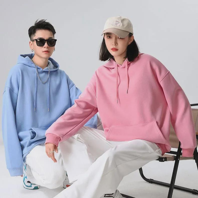 Women's Silver Fox Hooded Sweater: Autumn/Winter 450g Fleece, Long Sleeve, Casual Solid Color, Loose Fit