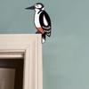 1 Pair Wooden Bird Door Topper Rustic Bird Door Corner Frame Sign for Kids Room Doorway Wall Decor Housewarming Gift for Family Couples Nature Lovers