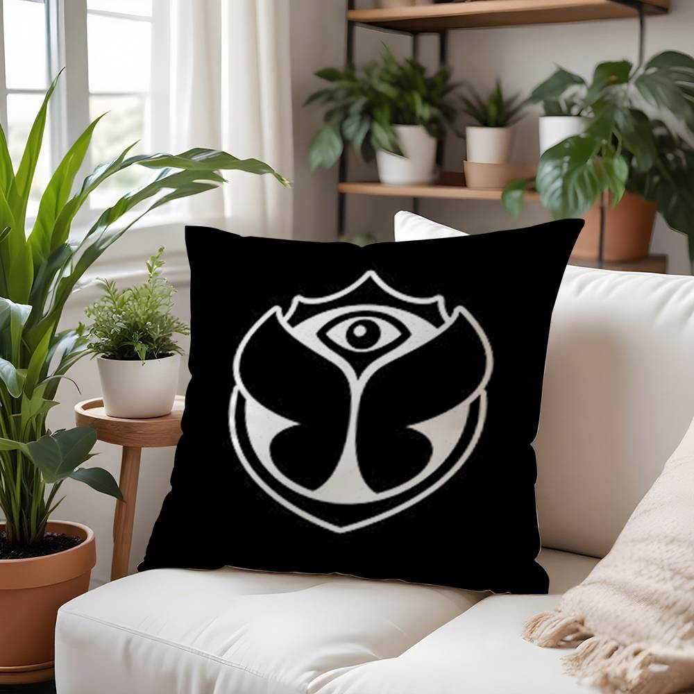 T-Tomorrowlands Music Logo Pillow Case Plush Fabric Soft Pillowcase Double Sided Print Cushion Cover Household Gifts