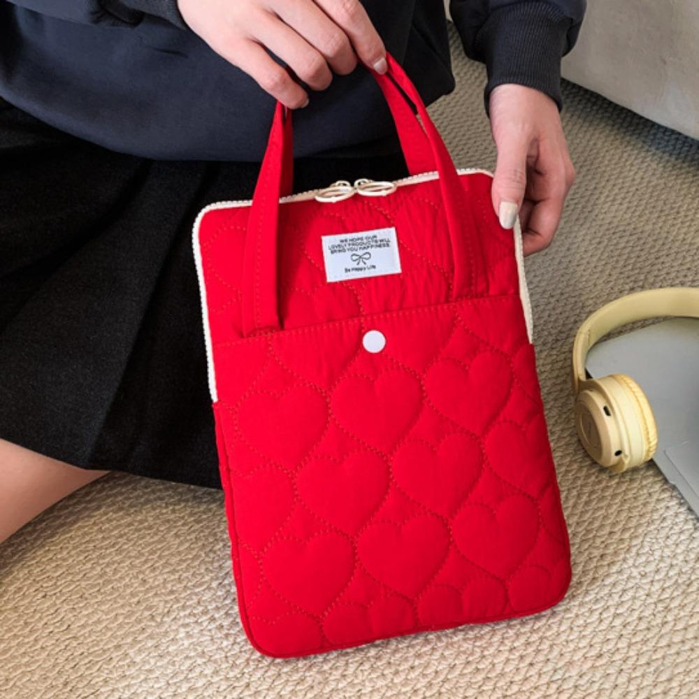 Handle Style Laptop Sleeve Sweet Laptop Bags Stylish Computer Handbag  Commute 11in
Red