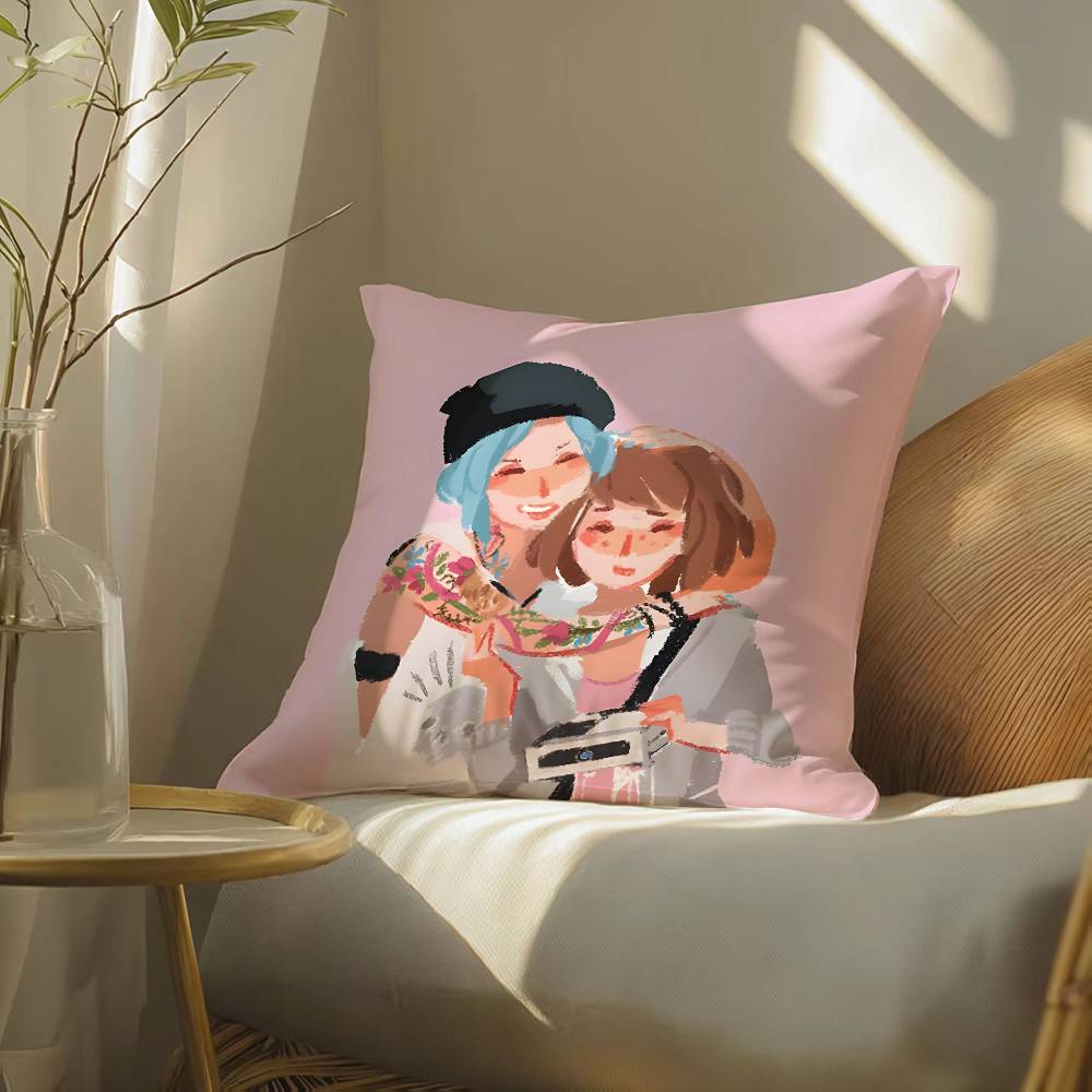 Game Life Is Strange-S Pillow Case Silky Elegant Comfort Sofa Bed  Invisible Zipper Beach Pillowcase