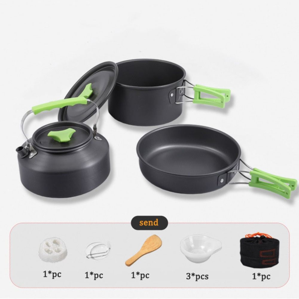 Kettle Outdoor Cookware Set Teapot Combination Picnic Pot Set Camping Tableware Travel Outdoor
