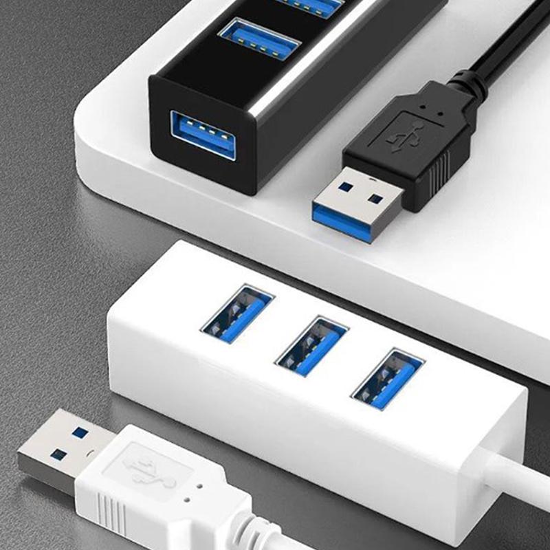 USB ჰაბი მრავალი USB სპლიტერი ჰაბი გამოიყენეთ დენის ადაპტერი 4 პორტი მრავალჯერადი ექსპანდერი