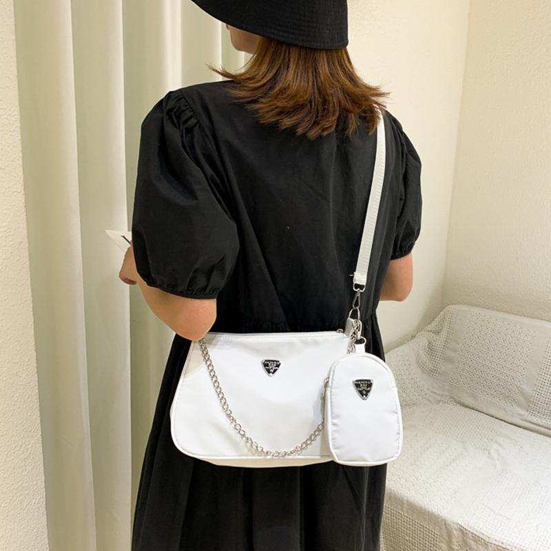 Woman Female Fashion Causal Handbag Set Crossbody Bags Shoulder Handbags 2In1 Sling Bag Trend Hand Bag Premium