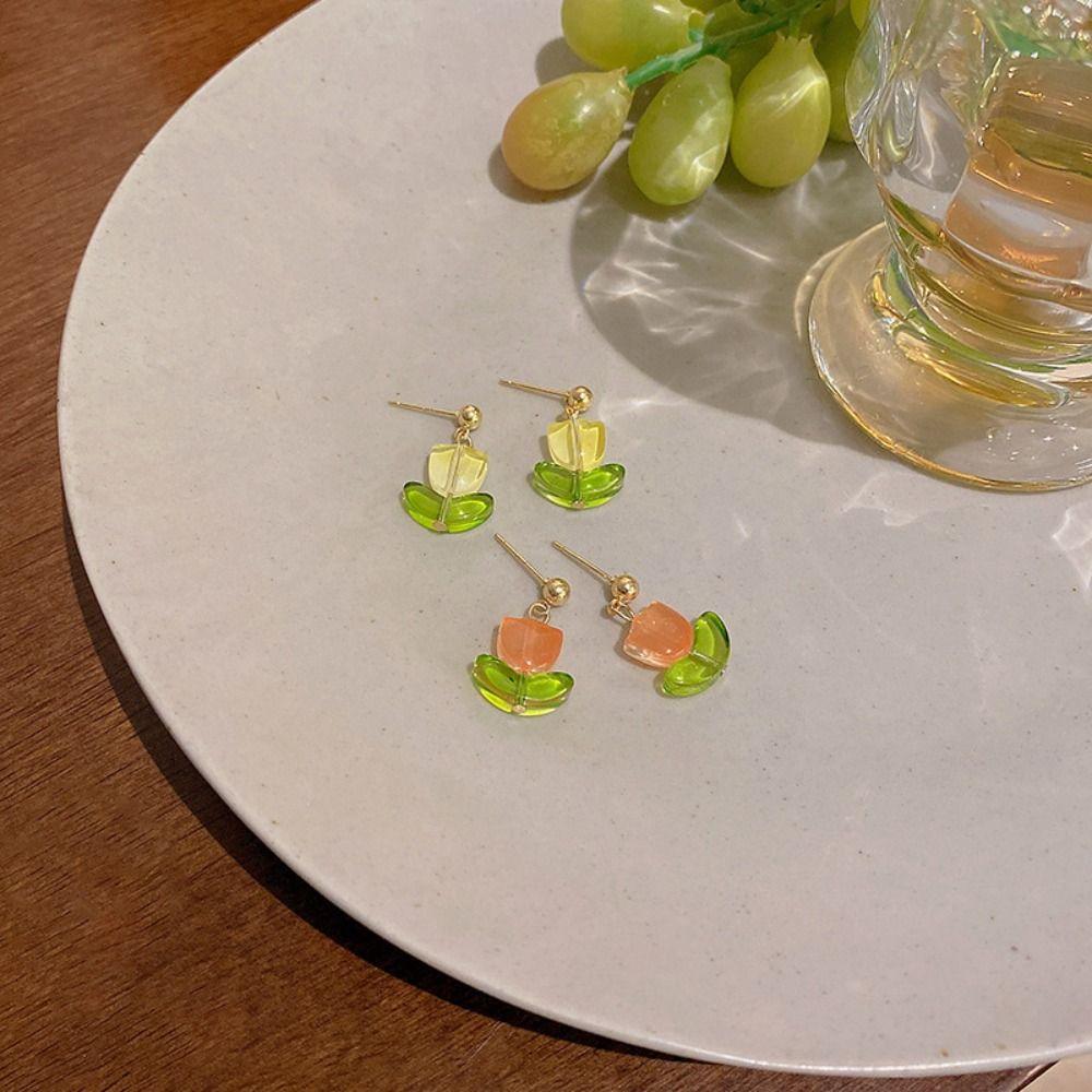 

Exquisite Tulip Dangle Earring Fashion Stud Earrings Jewelry Gifts Tulip Flower Earrings Party