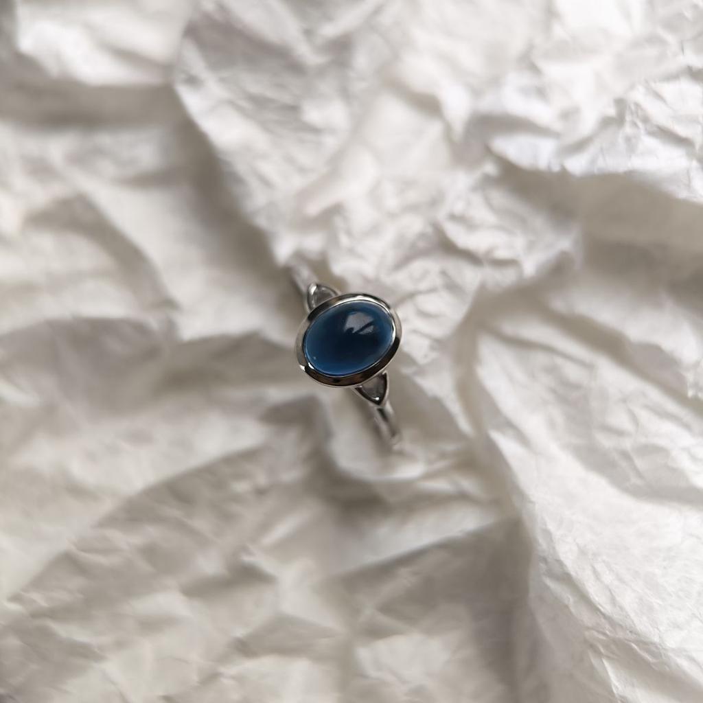 Серебряное кольцо с сапфиром nano, вес изделия 2,52 гр (2188933)