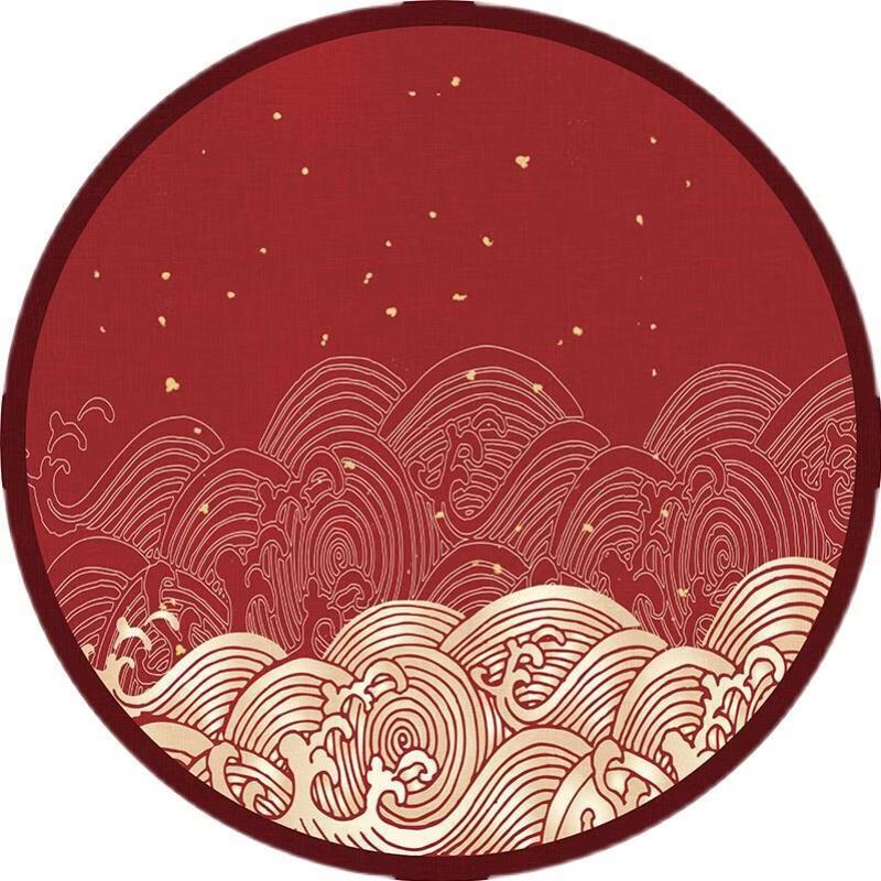 

OEING Chinese Style Auspicious Cloud Round Carpet