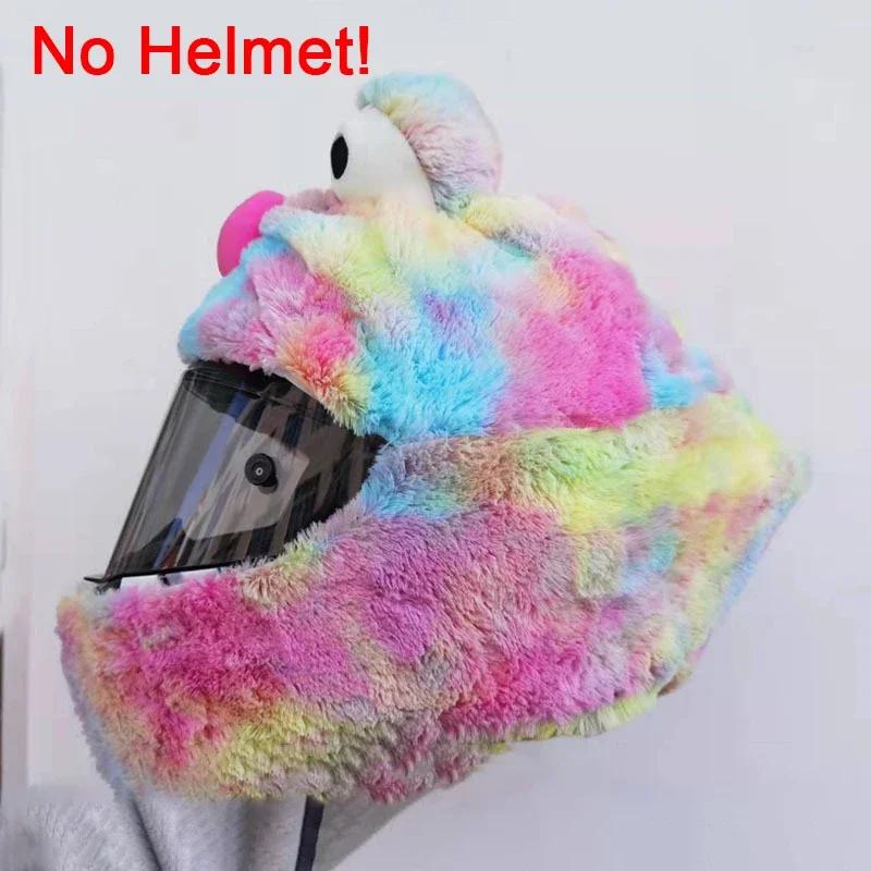 Motorcycle Helmet Cartoons Plush Helmet Protective Cover Helmet Full Face Covers for Outdoor Fun Christmas Personalized Helmets