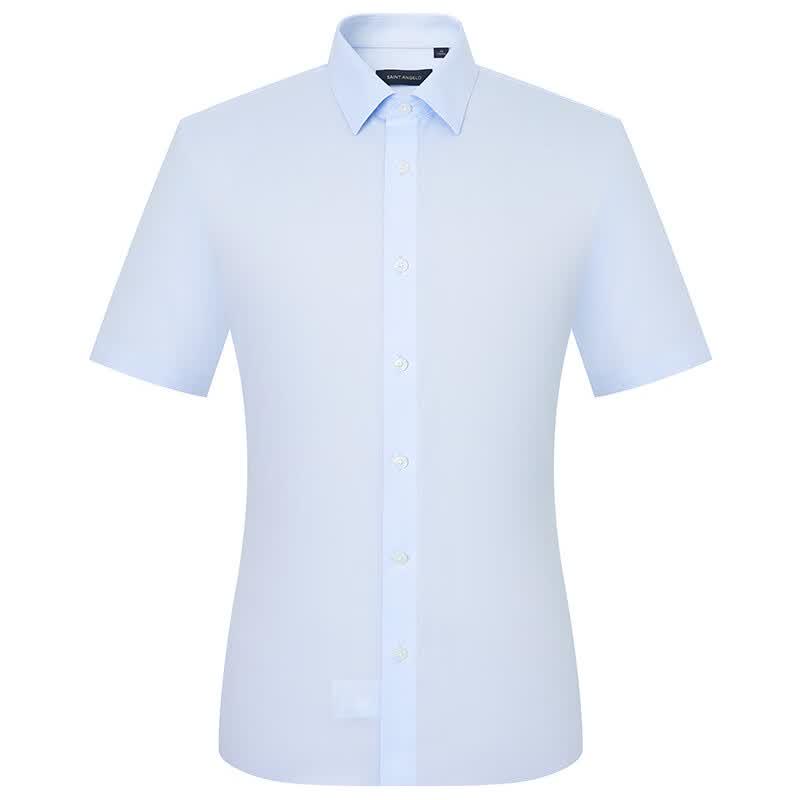 Baoxiniao Men's Pure Cotton Wrinkle-Free Short-Sleeve Business Shirt