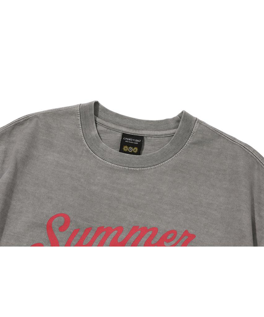CPGN STUDIO Rolling Hoppy Pigment Short Sleeve Tee Dark Gray