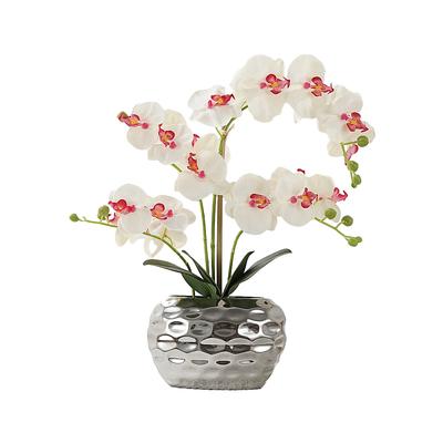 Elegant Artificial White Orchid Plant - Realistic Appearance Long-lasting Durability Flower