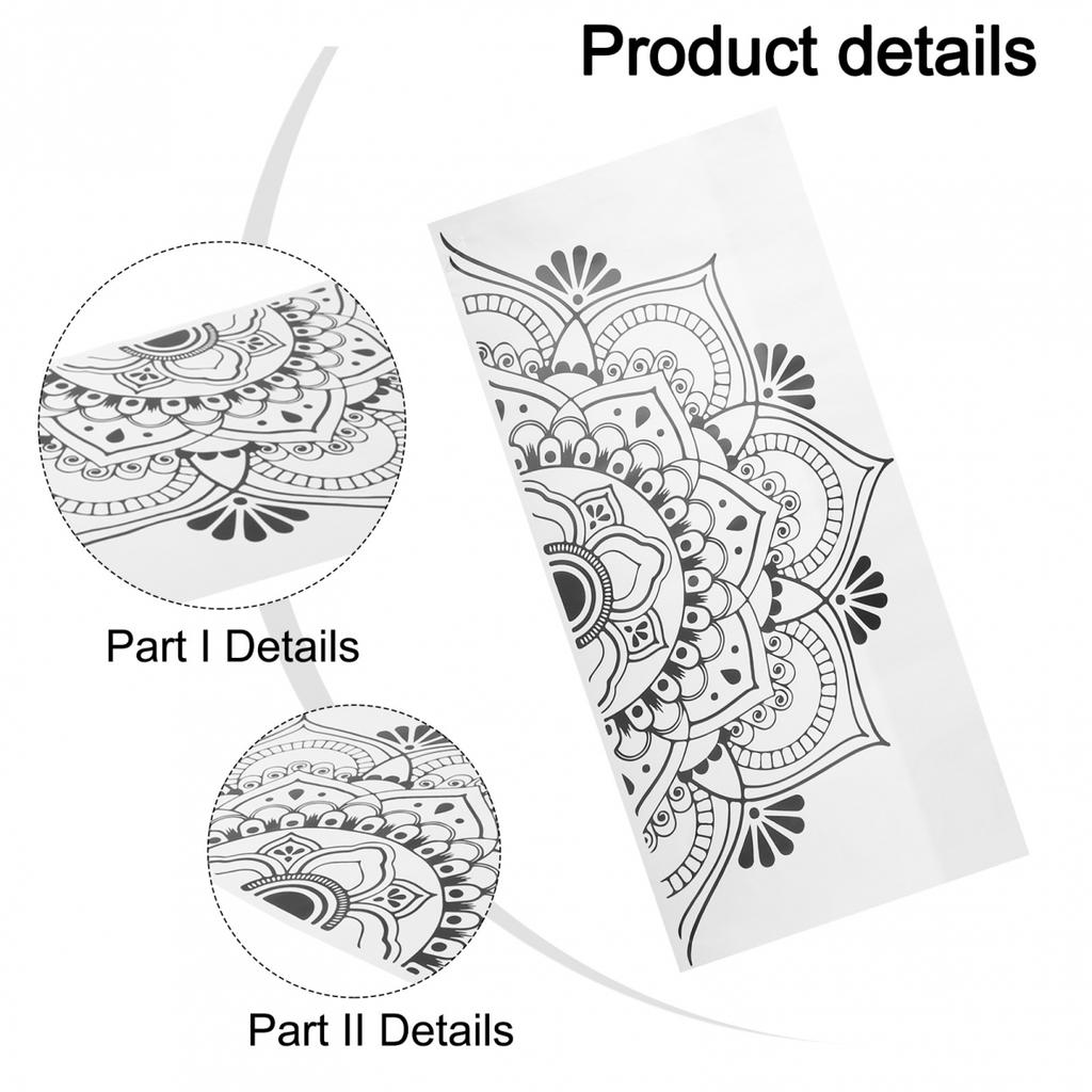 Mandala In Half Wall Sticker Decoration DIY Waterproof Non toxic