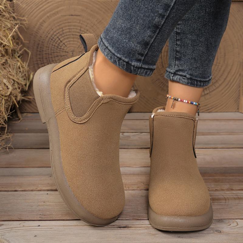 Women’s Winter Fleece Lined Snow Ankle Boots Warm Flat Slip Resistant Comfortable Casual Shoes