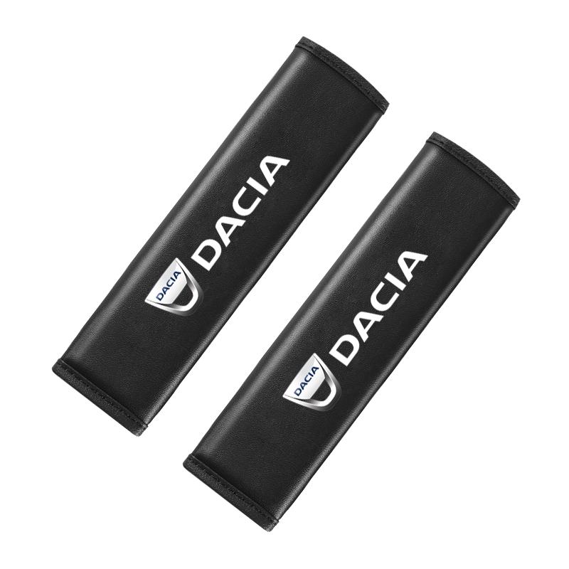 2Pcs Car Seat Belt Cover Leather Shoulder Pad Accessories For Dacia Duster Logan Sandero Stepway Dokker Lodgy MCV 2019 Spring