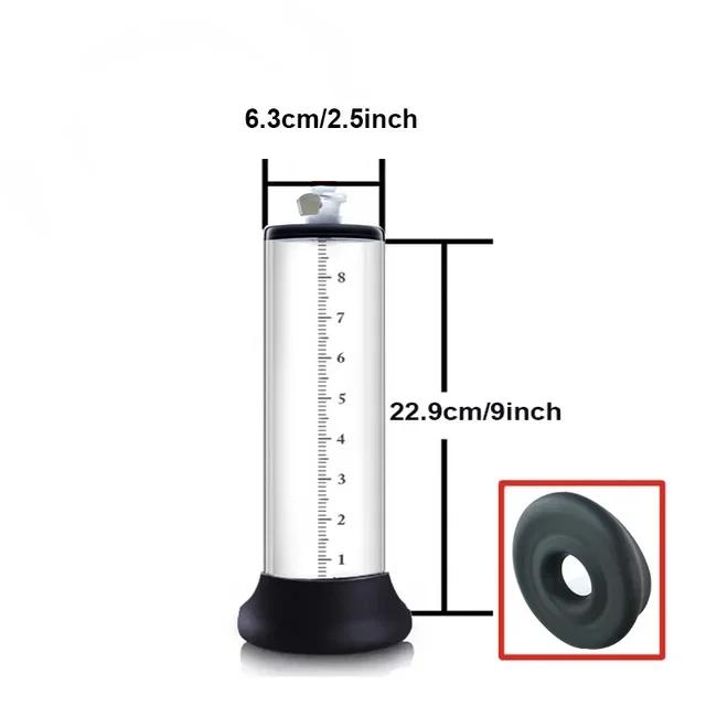 Male Penis Enlarger Vacuum Pump Penis Enlargement Enhancer Adult Sex Toy for Men Lasting Trainer Erotic Products Vacuum Cylinder