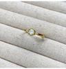 18K Gold Plated Sterling Silver Ring with Round Cubic Zirconia: Retro Palace Style Light Luxury Index Finger Accessory