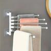 No-Drilling Rotatable Towel Rack With Suction Cup For RV Camper Plastic Stainless Steel Wall-Mounted Storage Rack Accessories