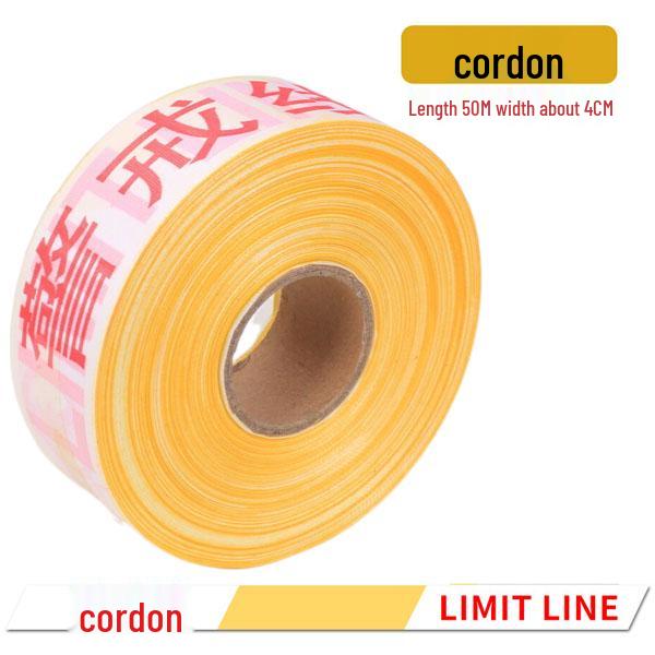 Epidemic Prevention Retractable Warning Belt - Yellow Canvas Rope for Construction Safety