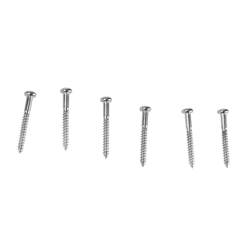 6Pcs Guitar Bridge Screws Set Mounting Parts Electric Musical Instrument Accessories Silver