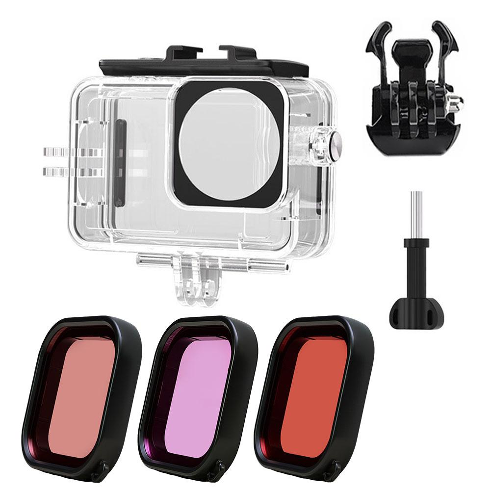 Wasserdichtes Gehäuse für DJI Action 6 Tauchgehäuse Schutzhülle Unterwasser-Sportkamera Zubehör-Set 45M Wasserdicht