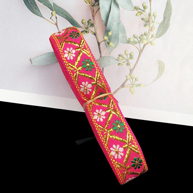 2cm Ethnic Style Colorful Jacquard Lace Ribbon for Curtains and DIY Clothing Accessories