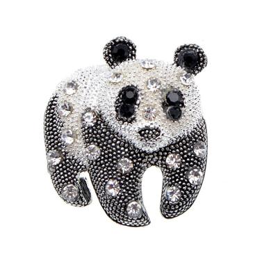 Zwart-Witte Kleur Panda Broche Unisex Mode Dier Design Strass Sieraden Hoge Kwaliteit Nieuw