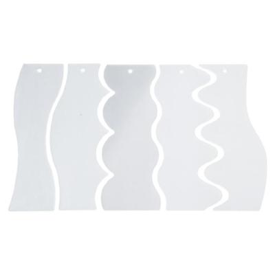 5 Peças Quilters Acrílico Ondulado Modelos de Costura Acrílico Transparente Réguas de Quilting Réguas de Quilters para Máquina de Costura