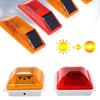 Durable Rechargeable LED Solar Strobe Warning Lamp Waterproof Reflective Solar Guardrail Light Outdoor Flashing Deck Lights