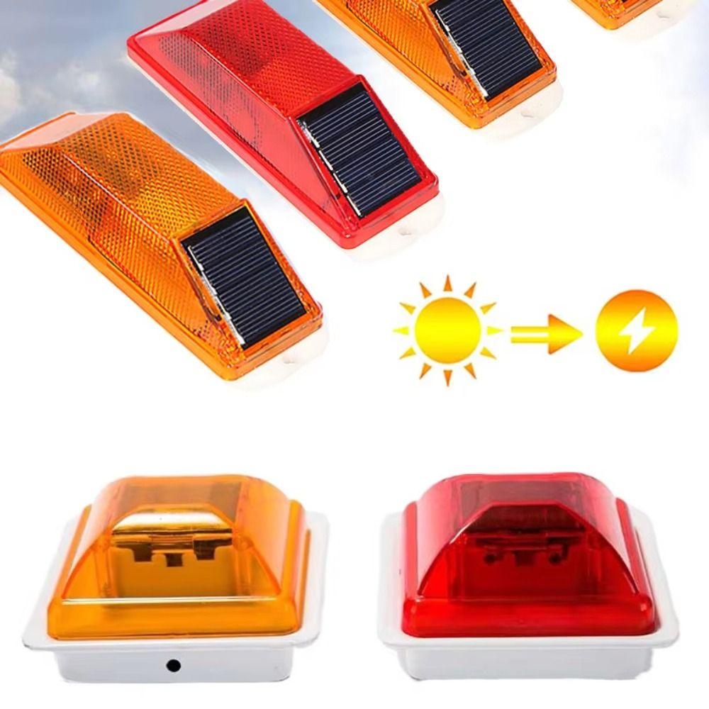 Durable Rechargeable LED Solar Strobe Warning Lamp Waterproof Reflective Solar Guardrail Light Outdoor Flashing Deck Lights