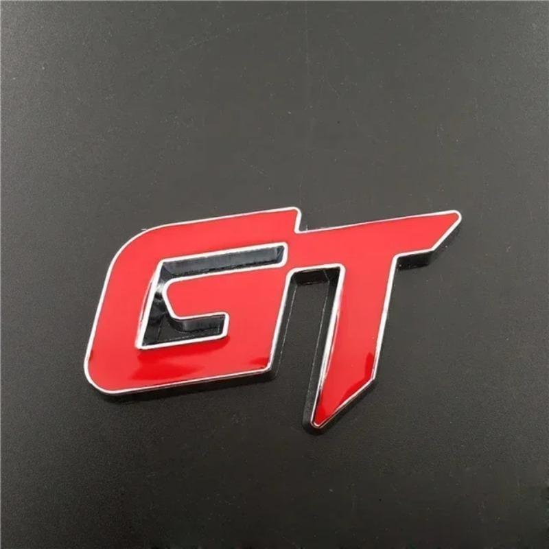 3D Metal GT Logo Letters Car Front Grill Rear Trunk Emblem Badge Sticker Decals For GT Accessories