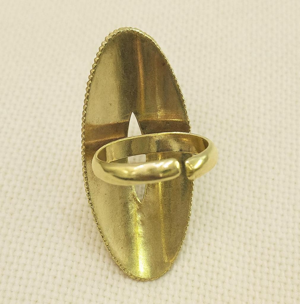 Tiger's Eye Marquise Cut Pure Brass Ring, Adjustable Cocktail Ring, Handmade Jewelry, Ornate Design Ring