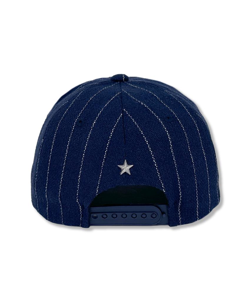 Damiswi Pinstripe D Symbol Wool Cap_Navy