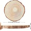 10 PCS Unfinished Pine Wood Slices for Centerpieces 5.1-5.5" Round Wooden Discs with Tree Bark Cookies Circles 0.39" Thickness