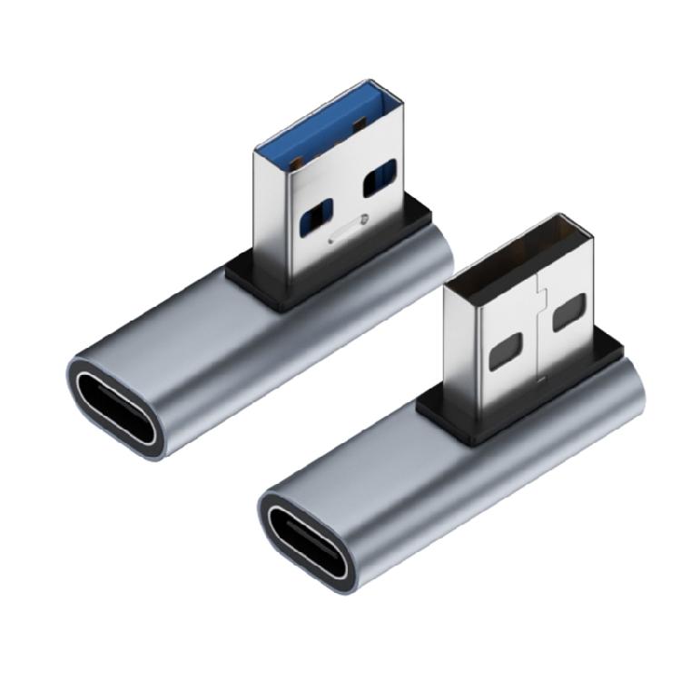 Type C Female To USB 3.0 Male Converter 10Gbps Type C To USB 3.0 90 Degrees