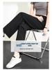 Women's High-Waist Gray Wide-Leg Dress Pants - Spring/Autumn 2024 Collection