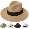 Sun Protection Summer Sun Hat Flat Brim Beach Cap Fashion Jazz Hat  Unisex