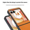 For Motorola Razr 60 Case Ultra Thin Leather Coated Hard PC Folding Phone Cover