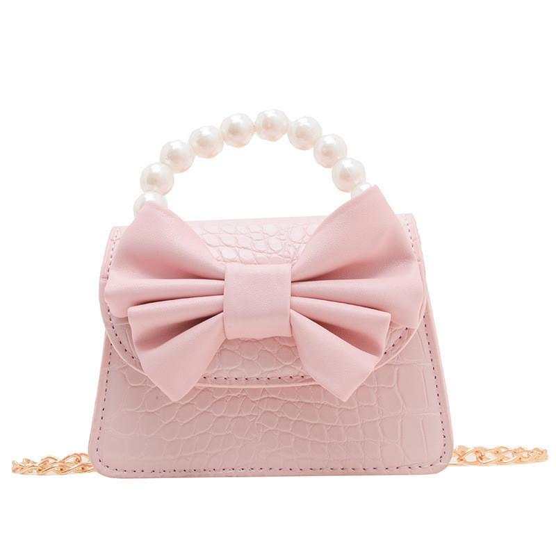 Adorable Mini Butterfly Bow Kids Handbag For Girls Cute Pu Crossbody Purse Accessory