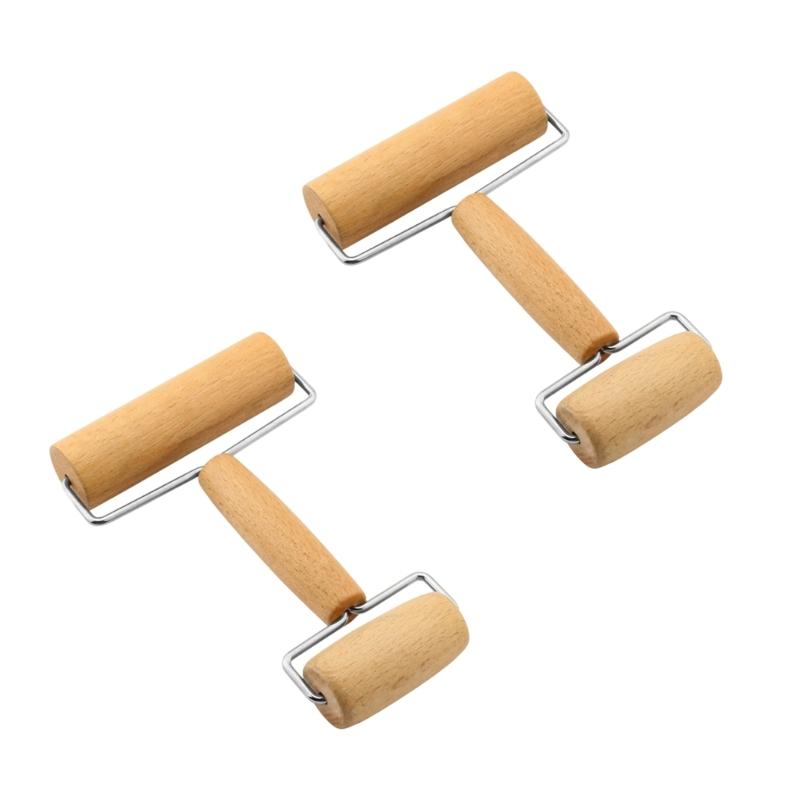 Ergonomic Handle Kitchen Rolling Pin Wooden Dough Flattener Beechwood Roller For Baking Cooking And Food Preparation