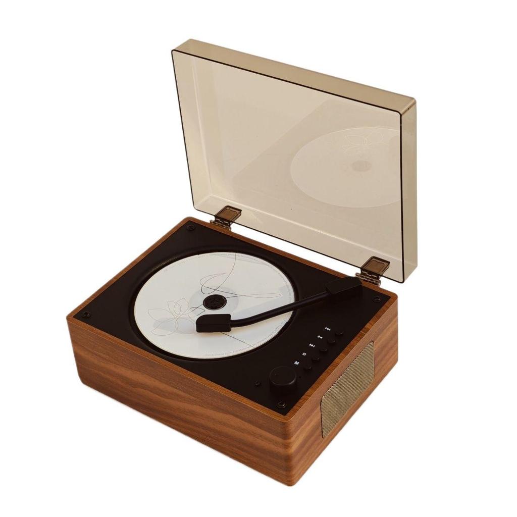 Retro Bluetooth CD Player & Speaker | Portable Rechargeable Home Audio System