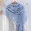 Sciarpa da donna in cotone lino seta - Per tutte le stagioni, colore unito, versatile foulard per testa e parasole